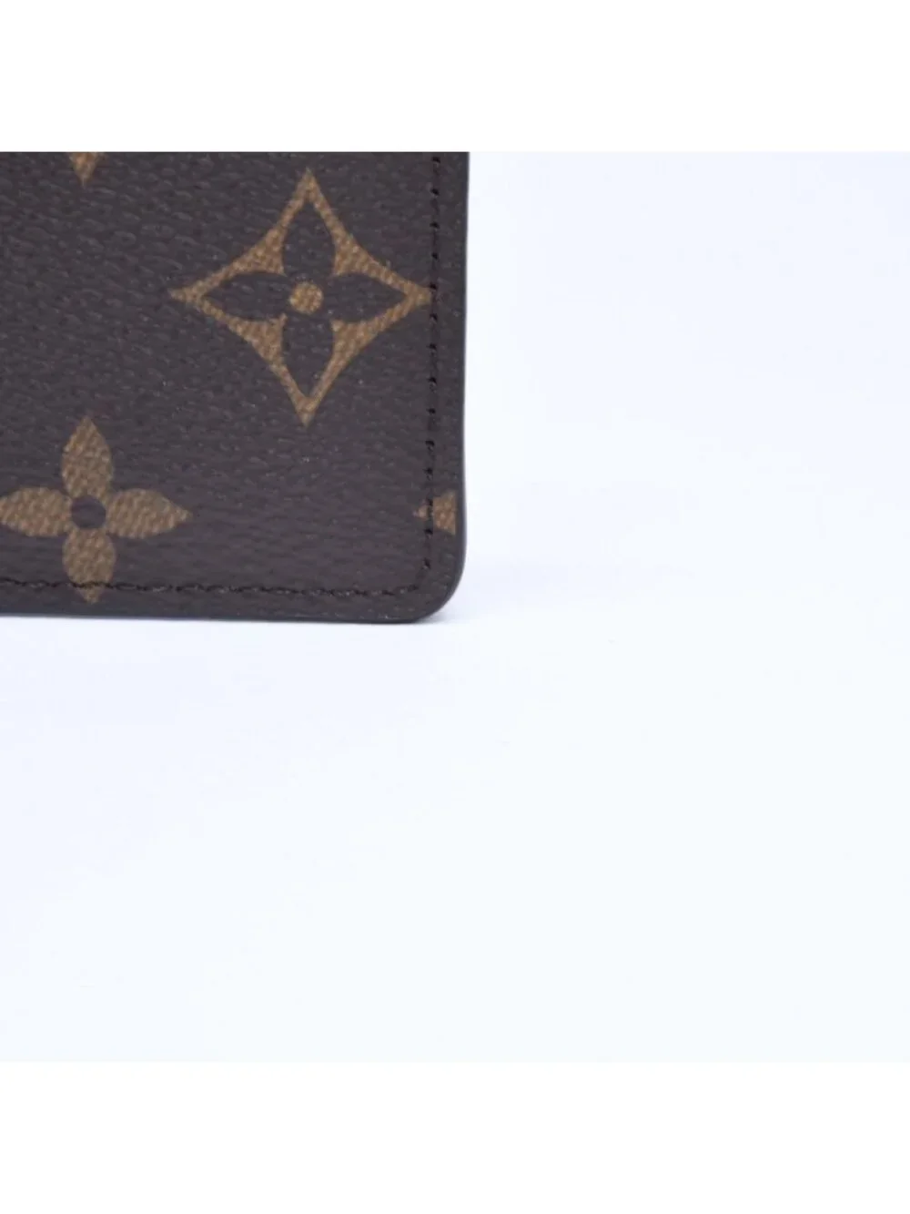 Louis Vuitton Porte Cartes Simple Card Case Monogram Canvas Brown
